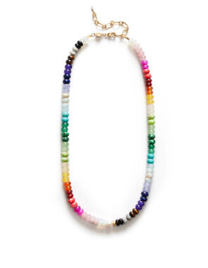 Anni Lu Colorful Iris Rainbow Glass Bead Necklace